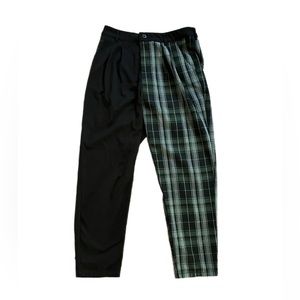 Disturbia Checkmate High Waist Plaid Tapered Trousers